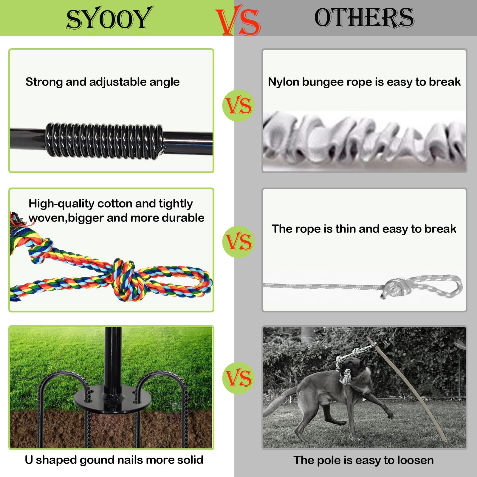 SYOOY stable-u-shaped-base keeps the toy steady during lively sessions