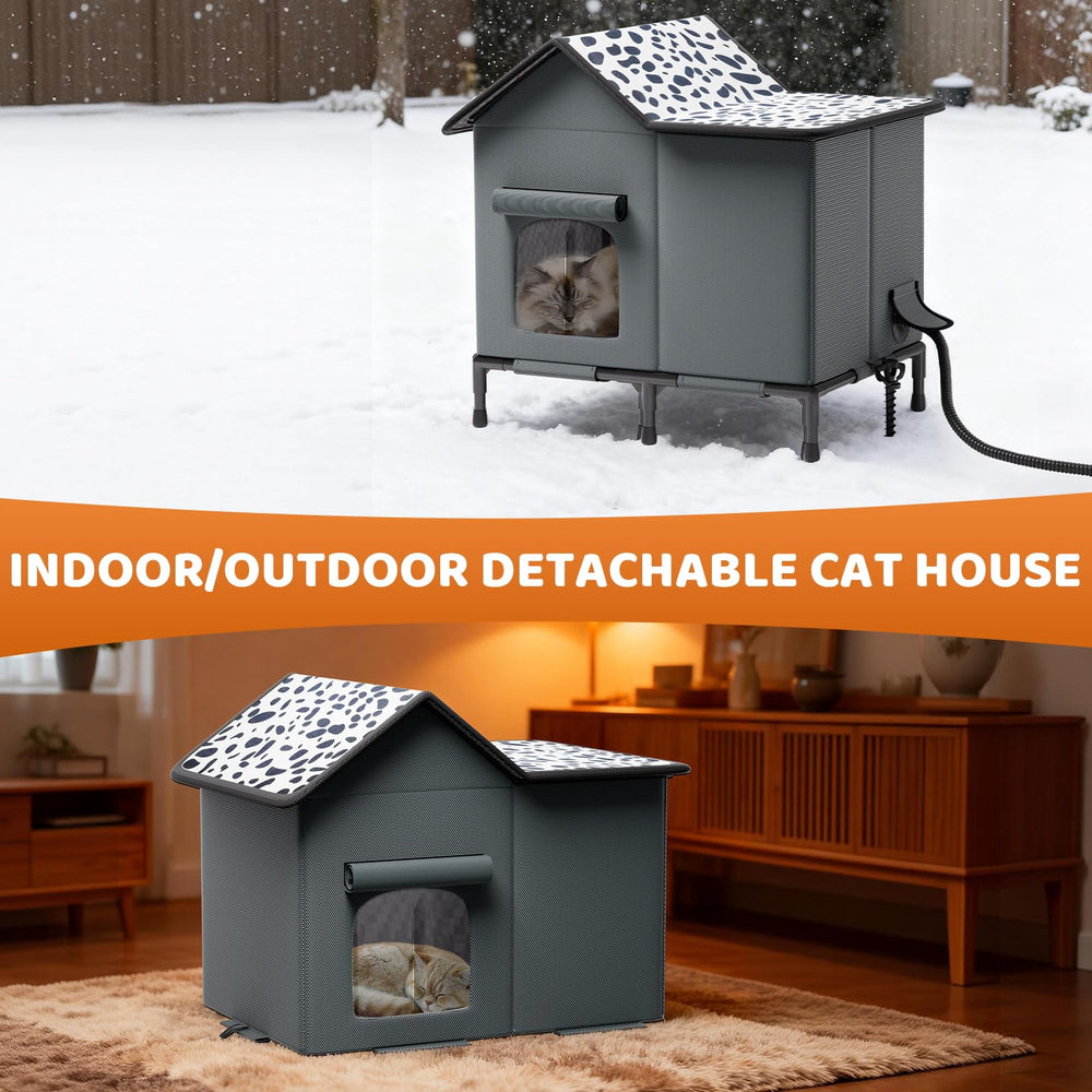 SYREMERS durable-weatherproof materials promise long-lasting shelter for feral and indoor-outdoor cats.