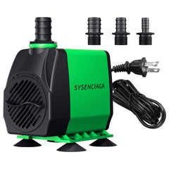 SYSENCIAGA 40W fountain pump top view shows compact power for small aquariums.