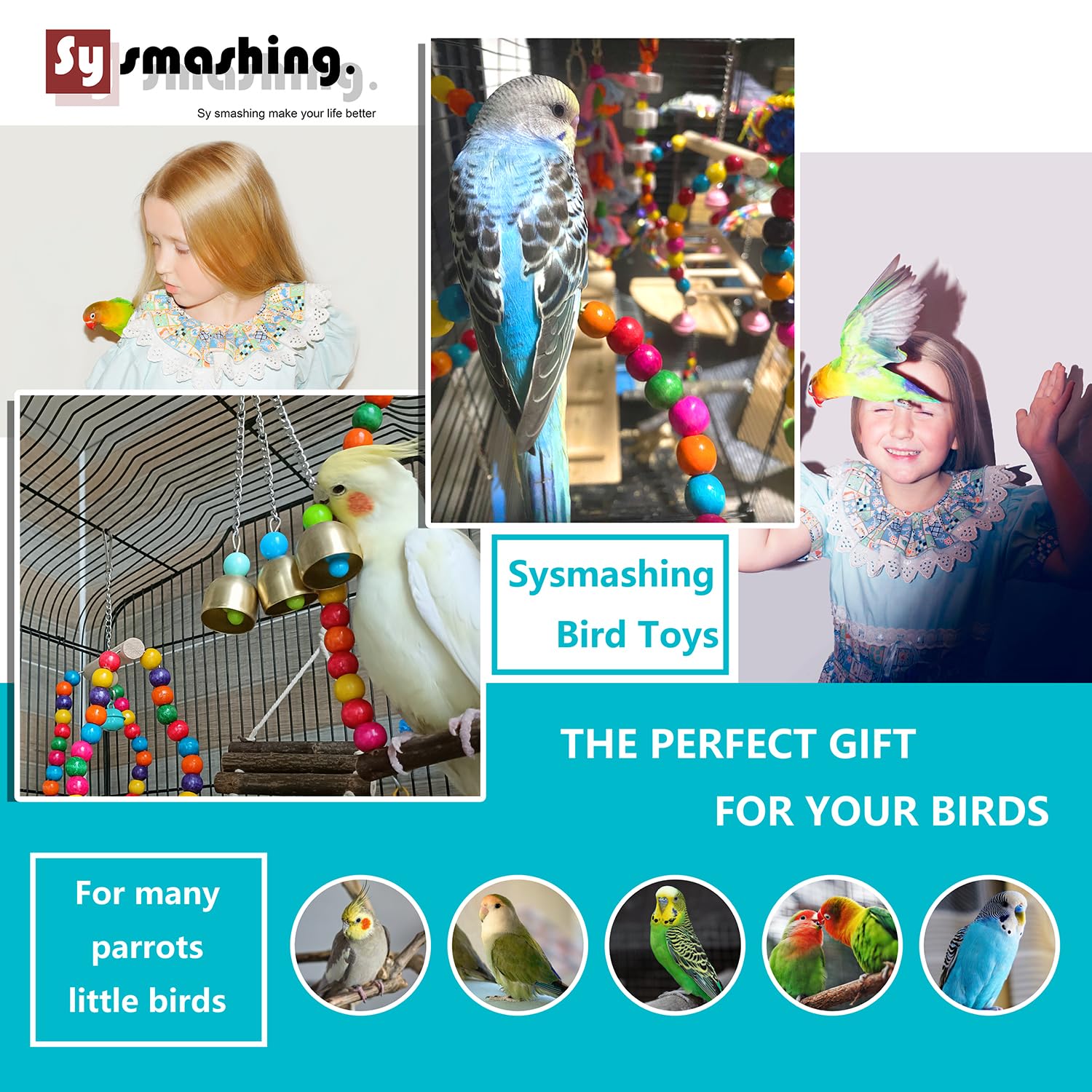 Sysmashing beak grinding bar supports safe chewing and natural beak maintenance