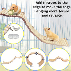 Sysmashing guinea pig toy climbing structure: multi-use bridge supports balance and curiosity.