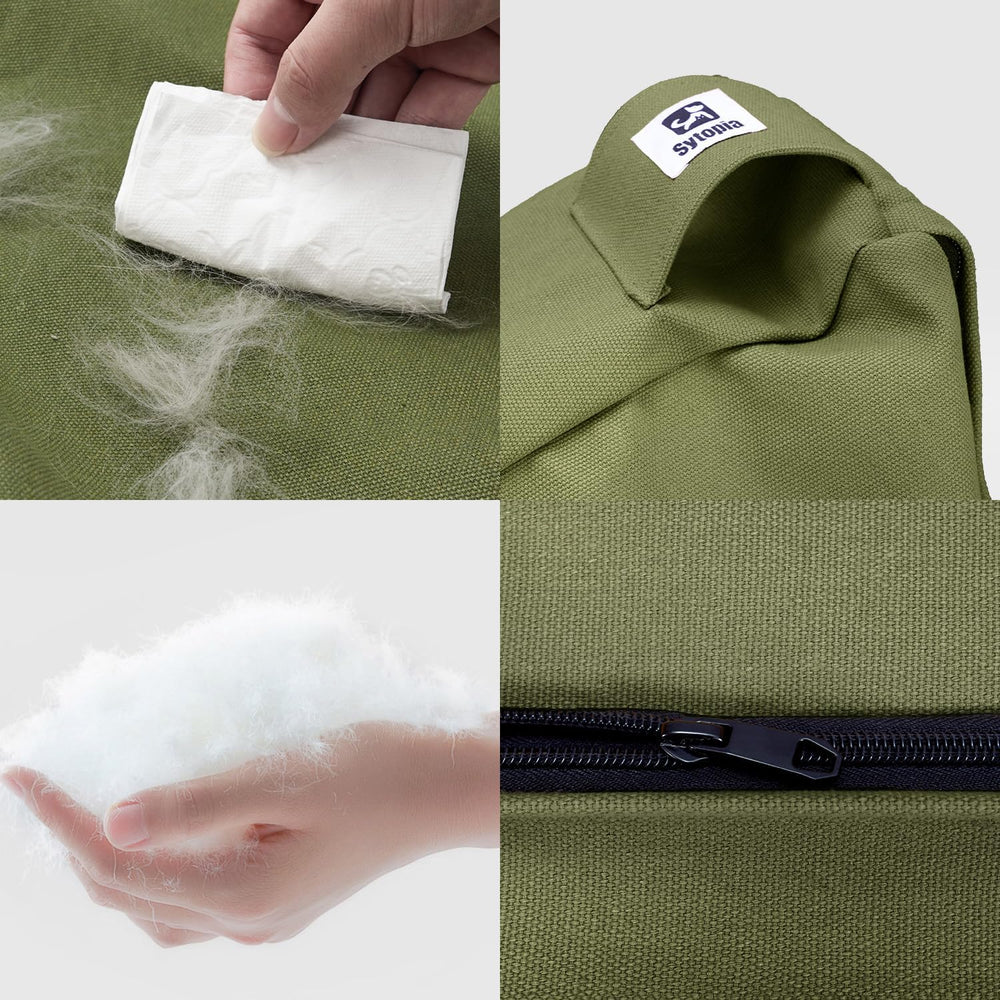 Sytopia chew-proof canvas dog bed withstands rough play
