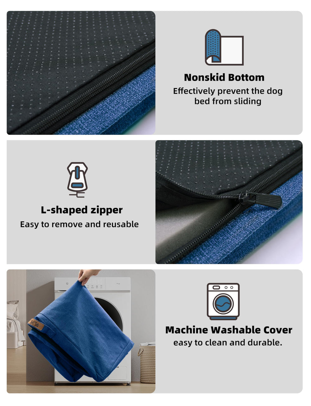 Sytopia 50-inch chew-proof bed size-xxl suitable for extra-large dogs