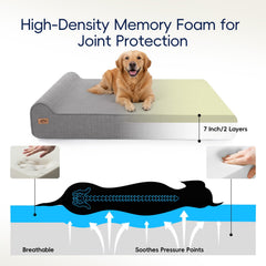 Sytopia orthopedic bed headrest view highlighting built-in neck support.