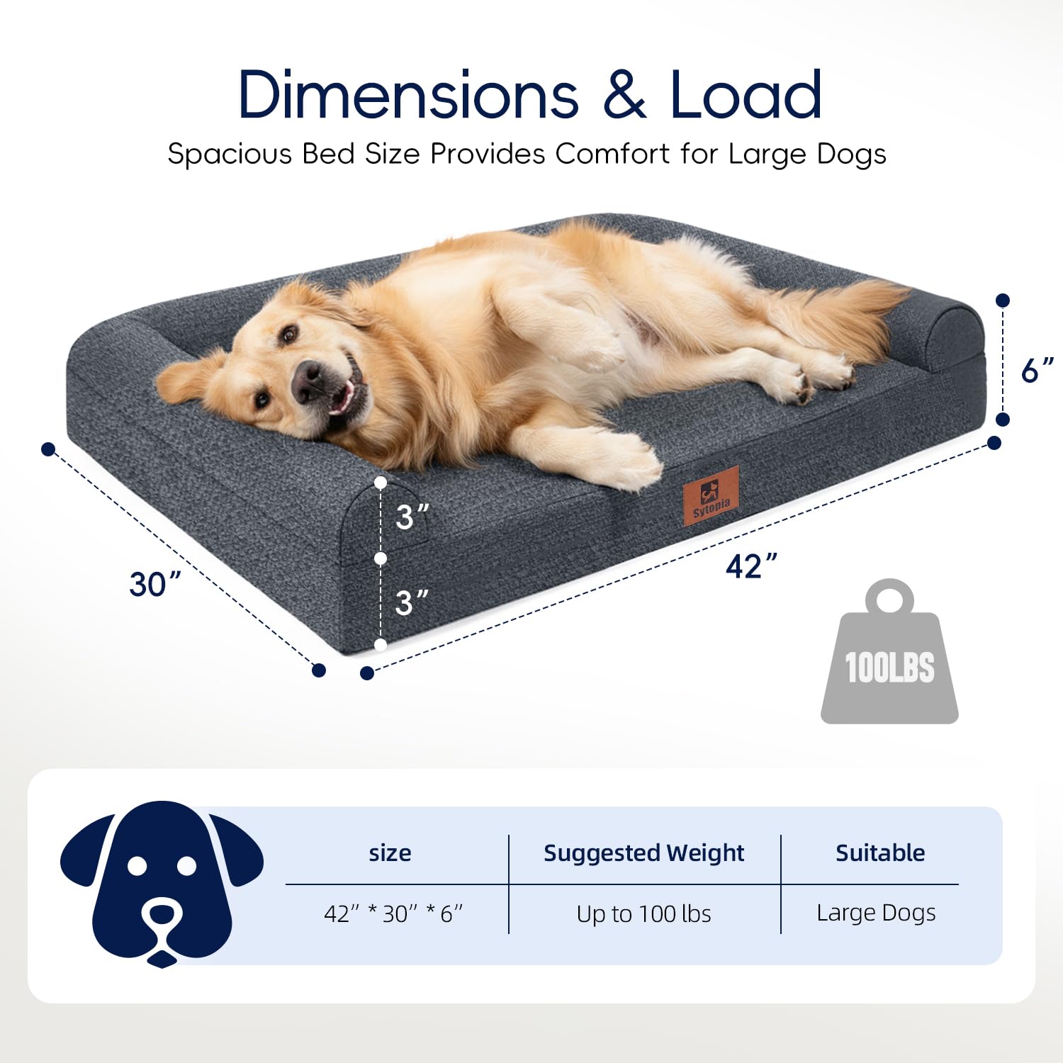Sytopia anti-slip base keeps the bed stable on smooth floors.
