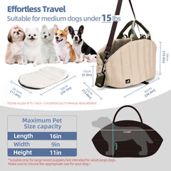Sytopia oxford fabric dog carrier offers bite-resistance and durability for daily use.