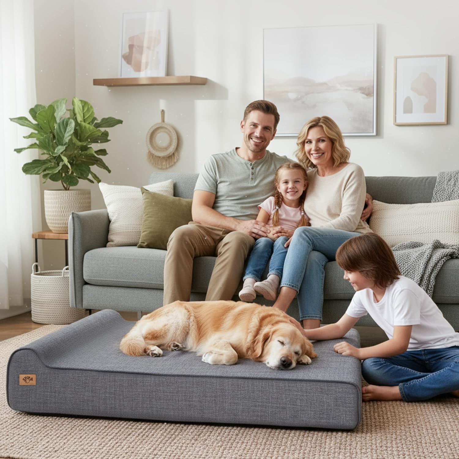 Sytopia 50x34x10 size emphasizes ample space for extra-large dogs.