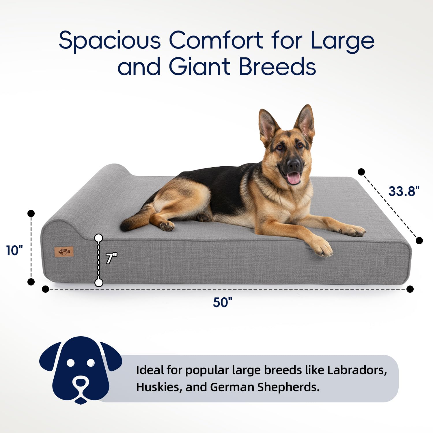 Sytopia bed non-slip base keeps the surface stable on multiple floor types.