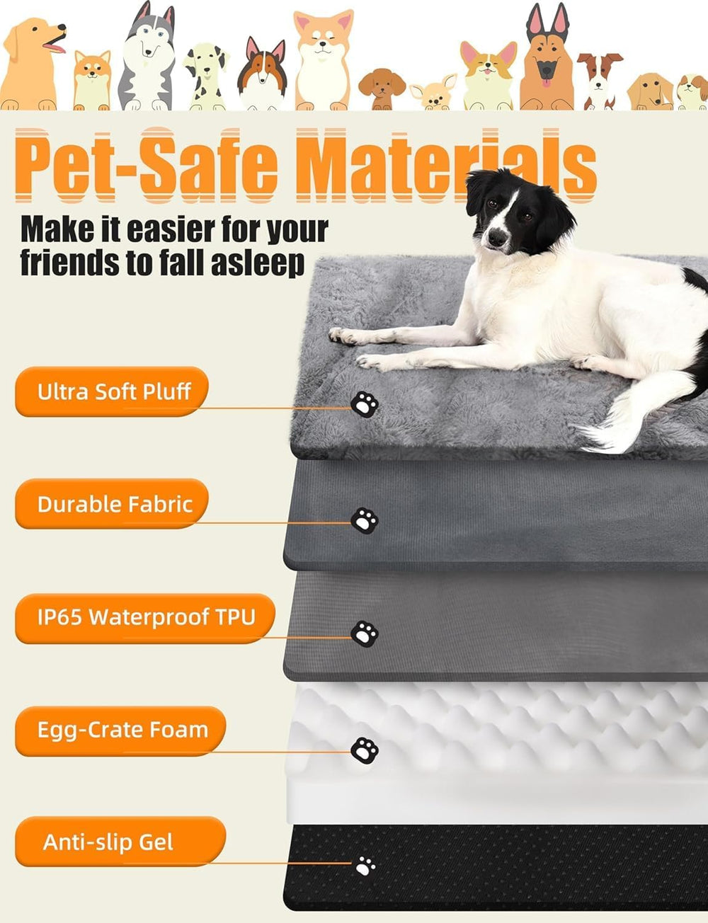 Sytopia durable dog bed designed for scratching and chewing