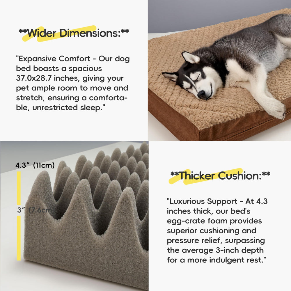 Sytopia durable stitching on a long-lasting dog bed