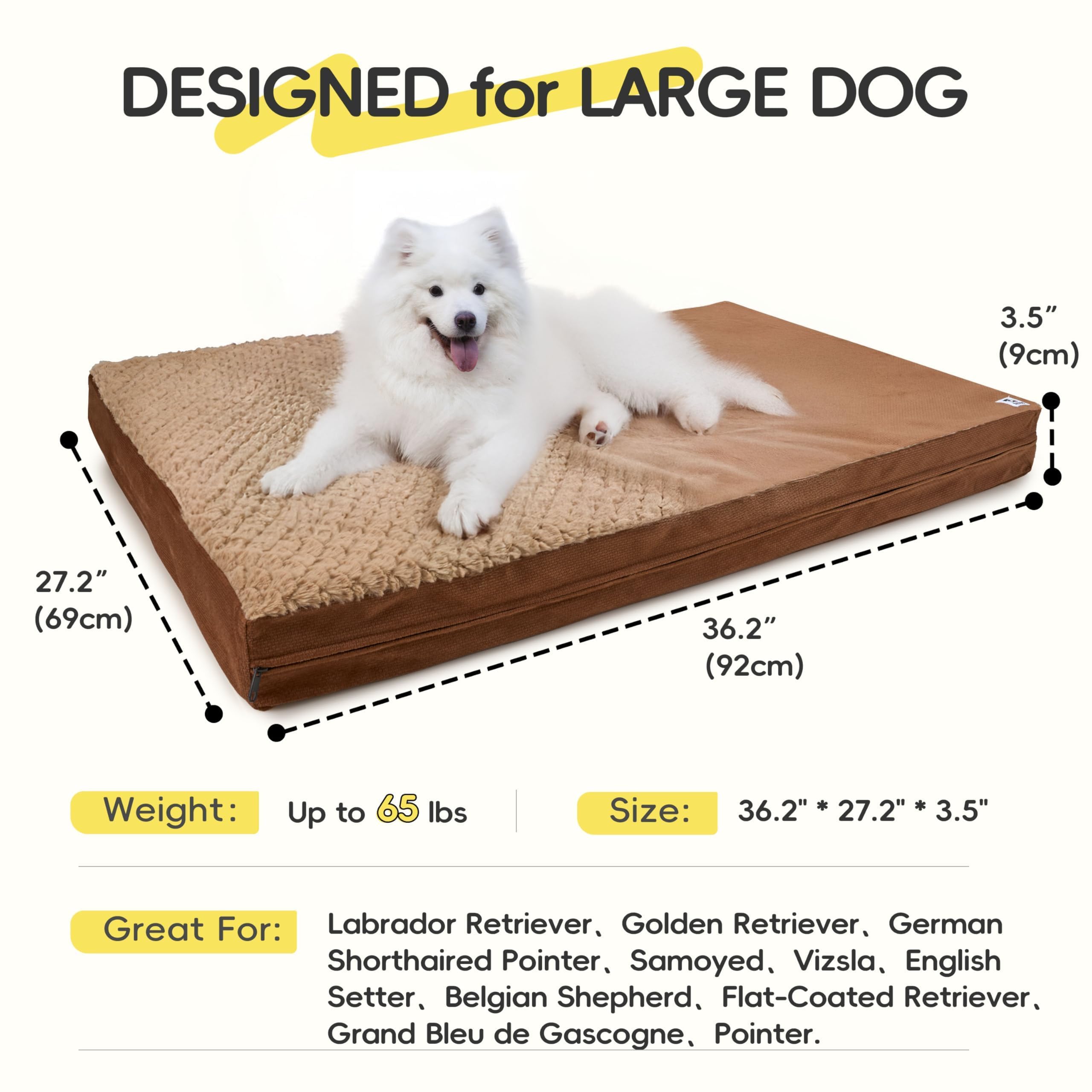 Sytopia five sizes from 36-2x27-2 to 44-8x34-2 fit large dogs