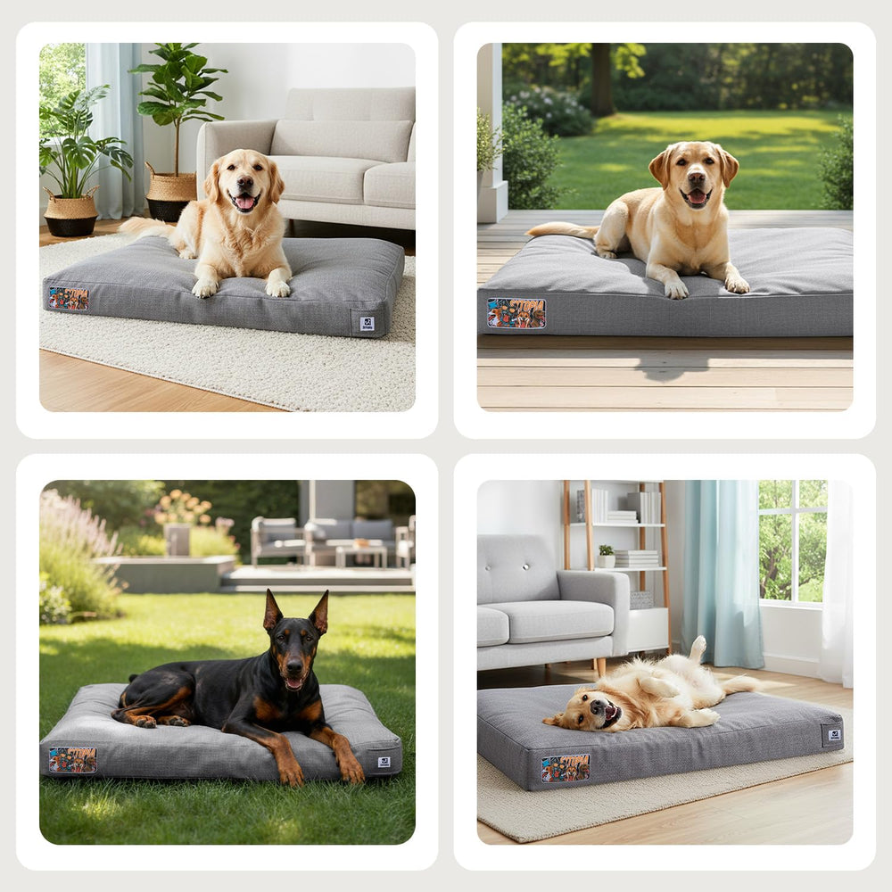 Sytopia flat design bed fits crates or floors for versatile use.