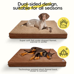 Sytopia Indestructible 42in dog bed indoor-outdoor design suits home or yard for all-season lounging.
