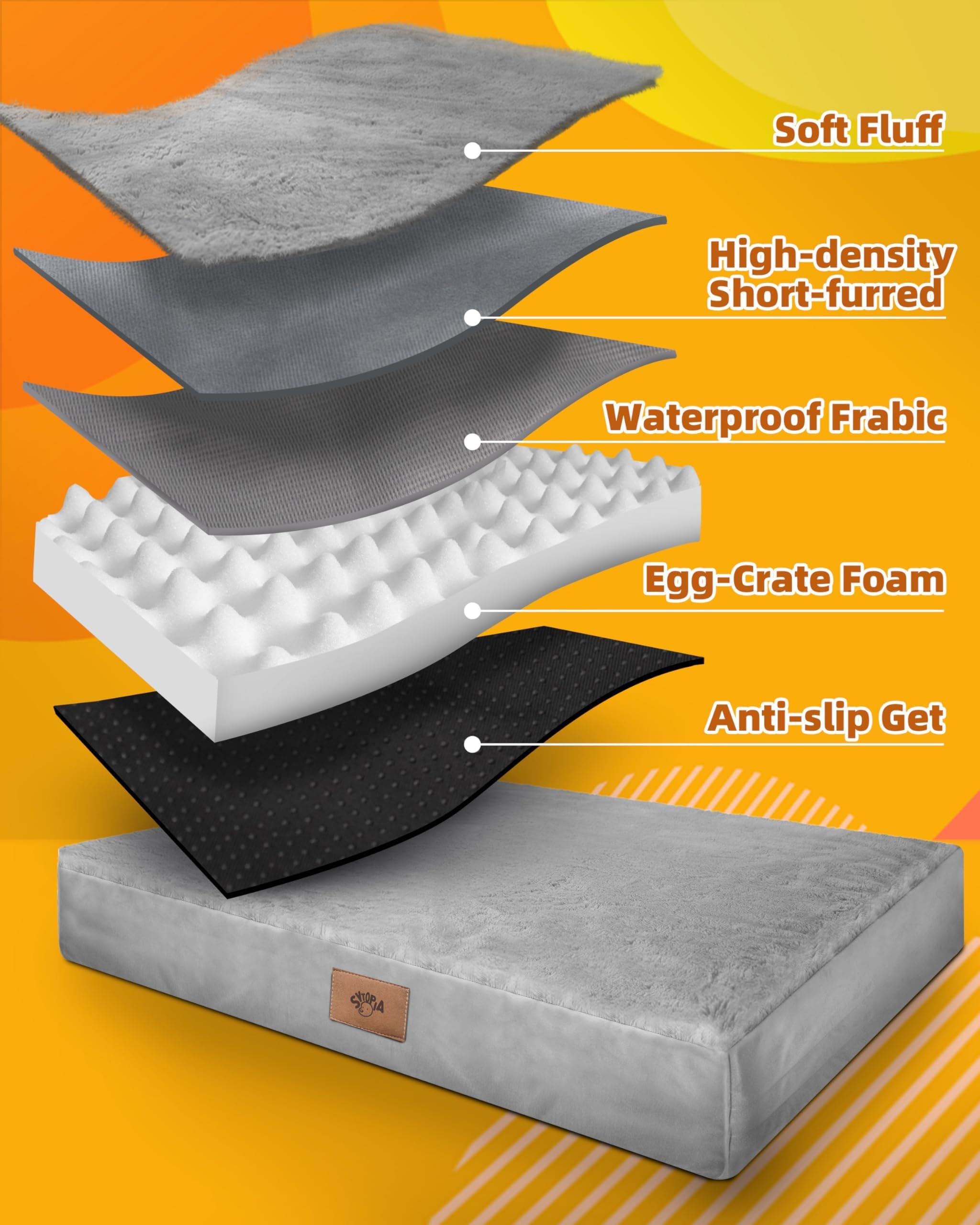 Sytopia Indestructible Dog Bed anti-slip bottom keeps the bed in place