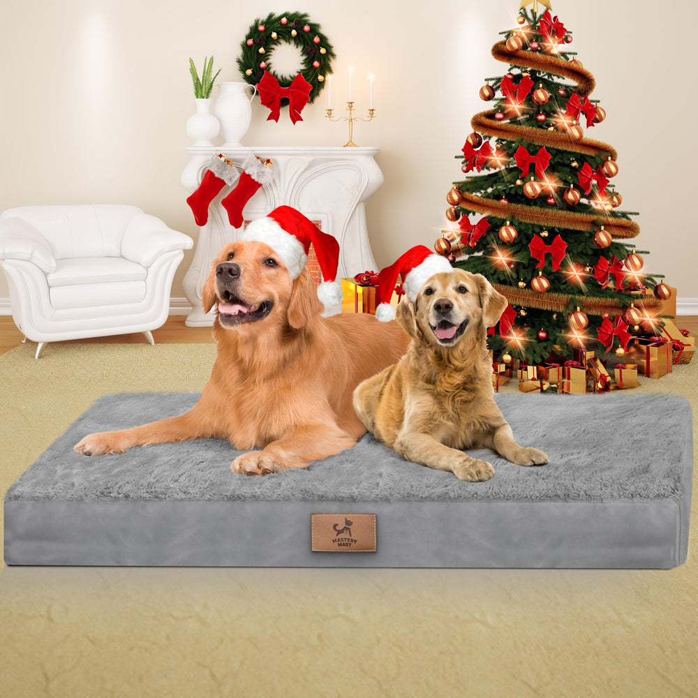 Sytopia Indestructible Dog Bed orthopedic foam close-up showing contour support
