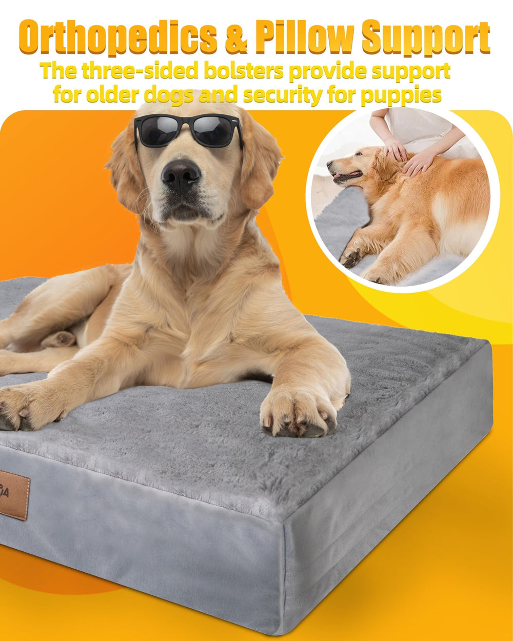 Sytopia Indestructible Dog Bed removable cover zipper detail for easy cleaning