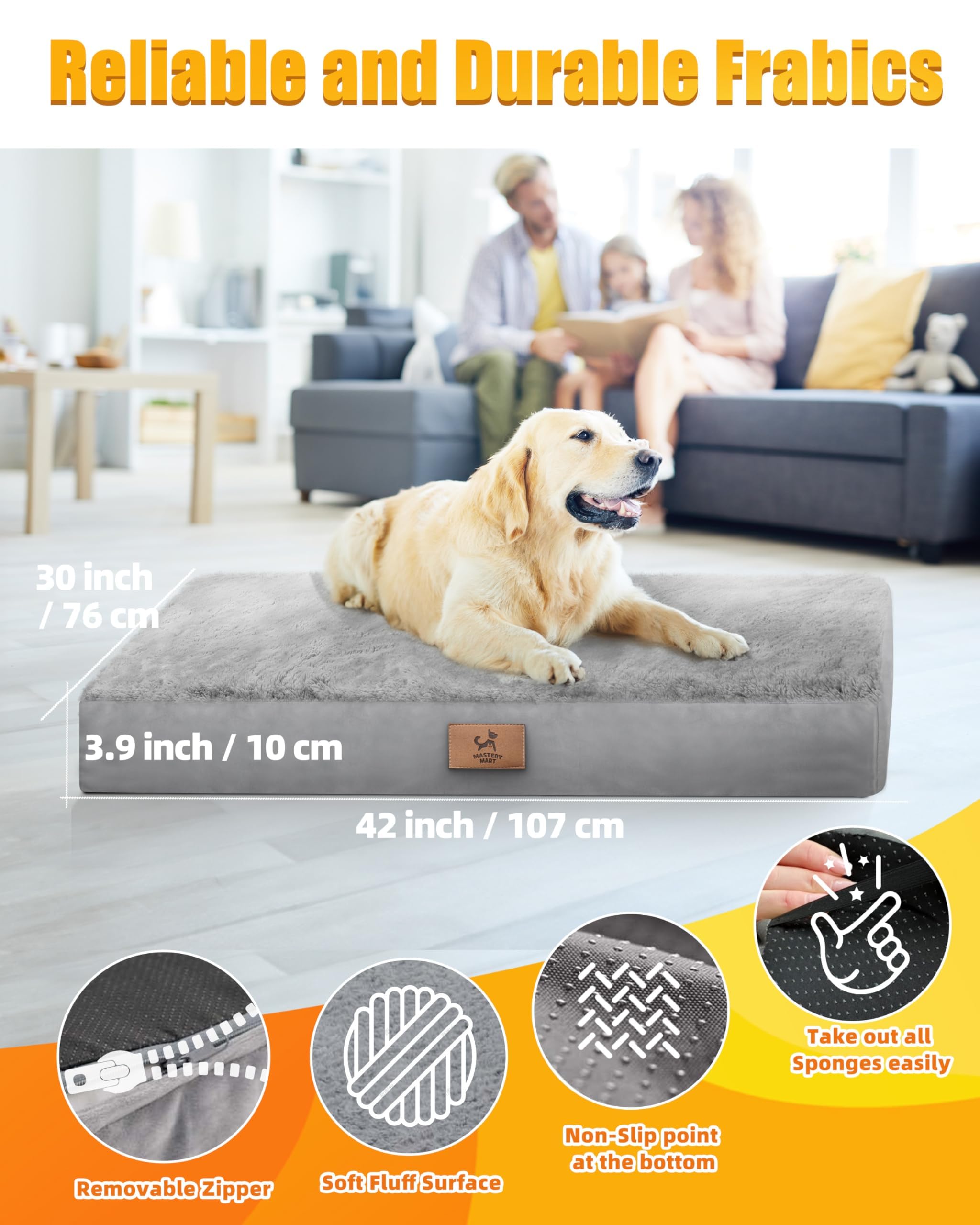 Sytopia Indestructible Dog Bed waterproof surface protects the foam from spills