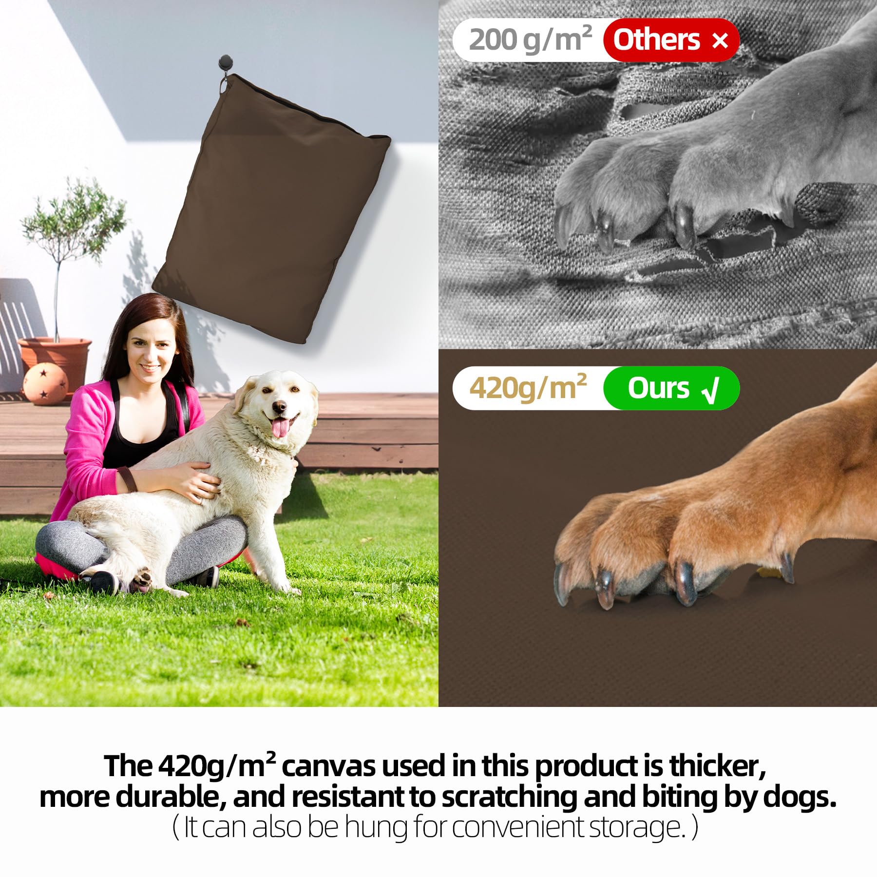 Sytopia indoor/outdoor dog bed complements décor while offering a plush retreat.