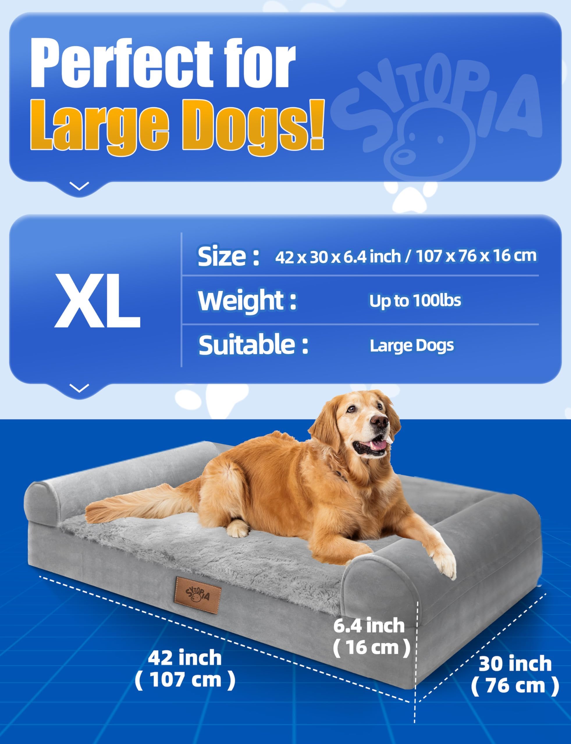 Sytopia large dog bed suitable for crate, sofa, and travel