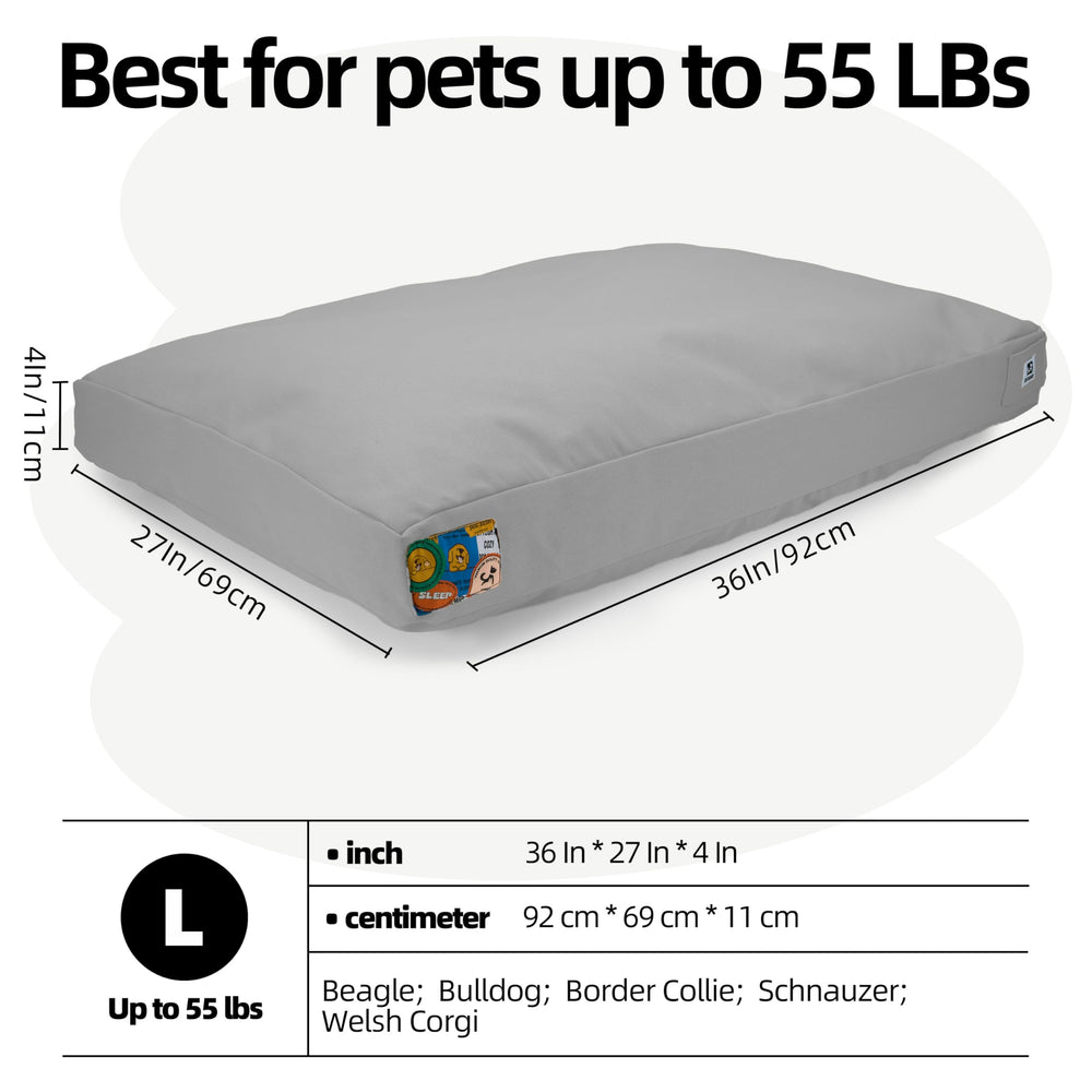 Sytopia outdoor canvas dog bed size-range shows adaptable fit for different breeds and spaces