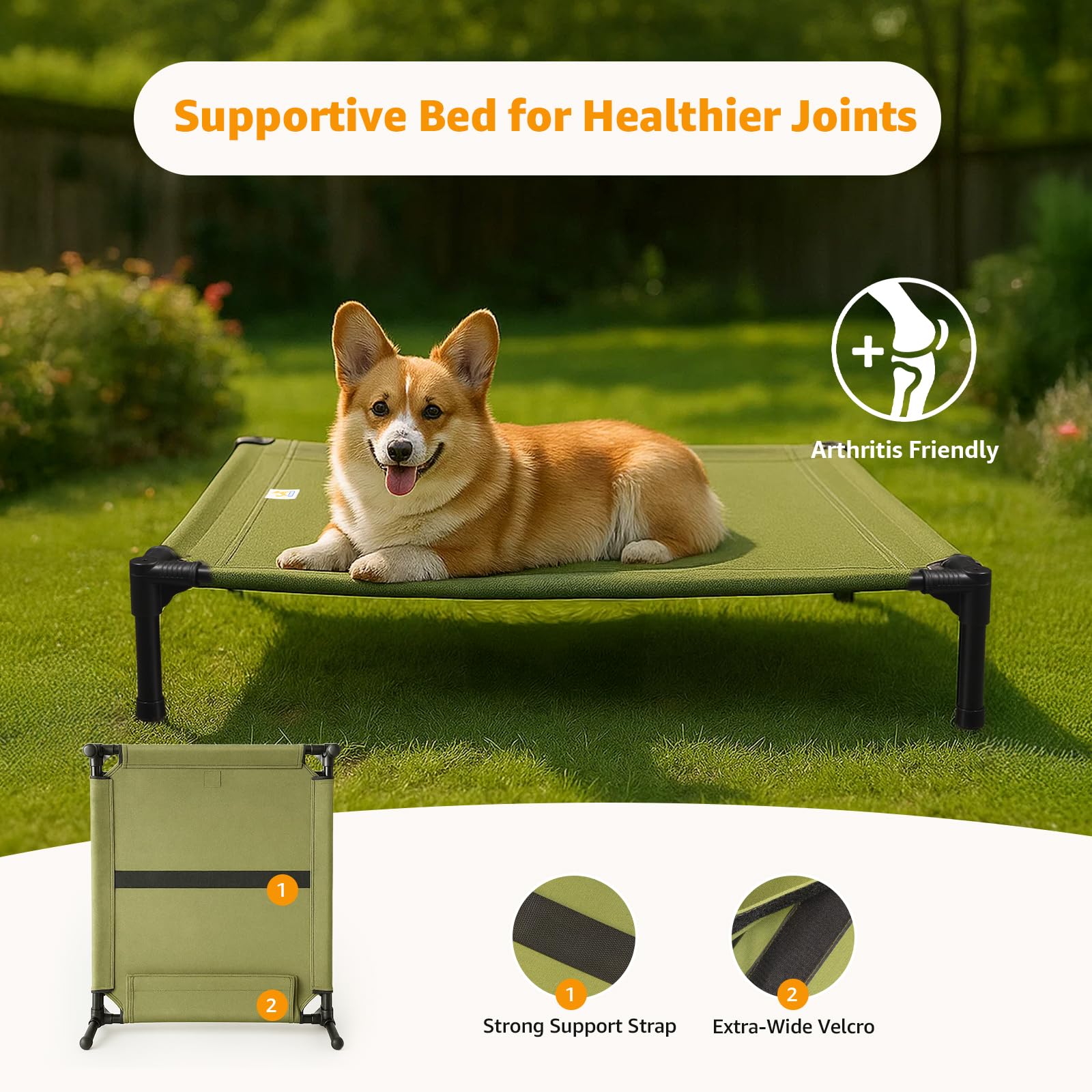 Sytopia removable cover in green illustrates fast drying and stain resistance