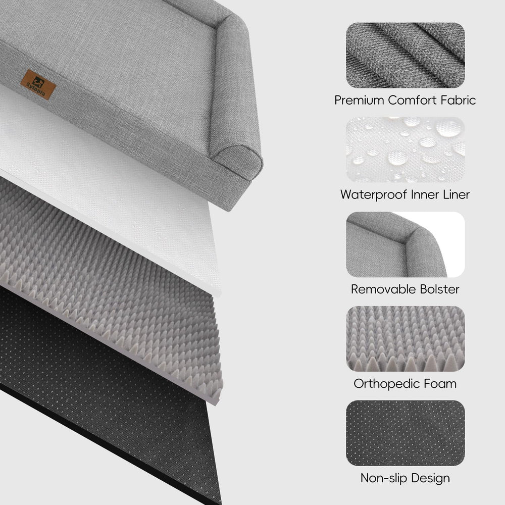 Sytopia premium 380g fabric cover close-up resists pilling and fading.