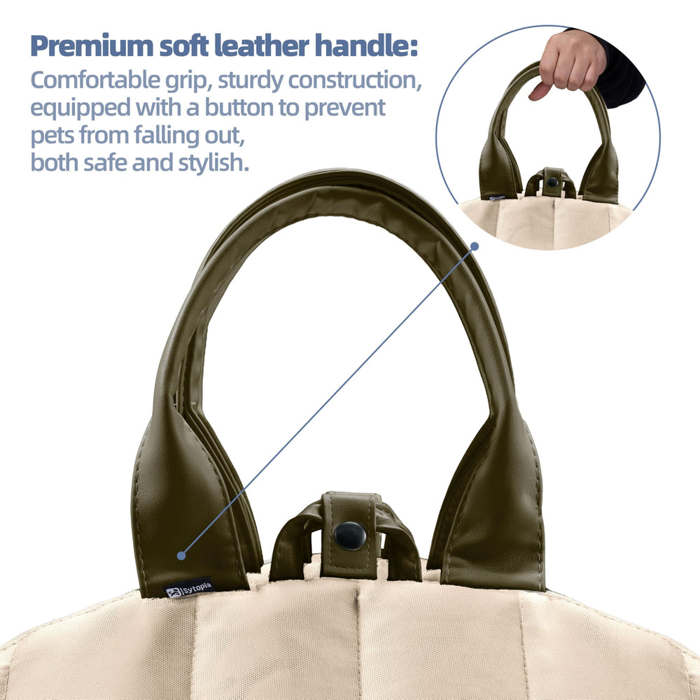 Sytopia small dog carrier purse folded storage compacts for travel and storage.