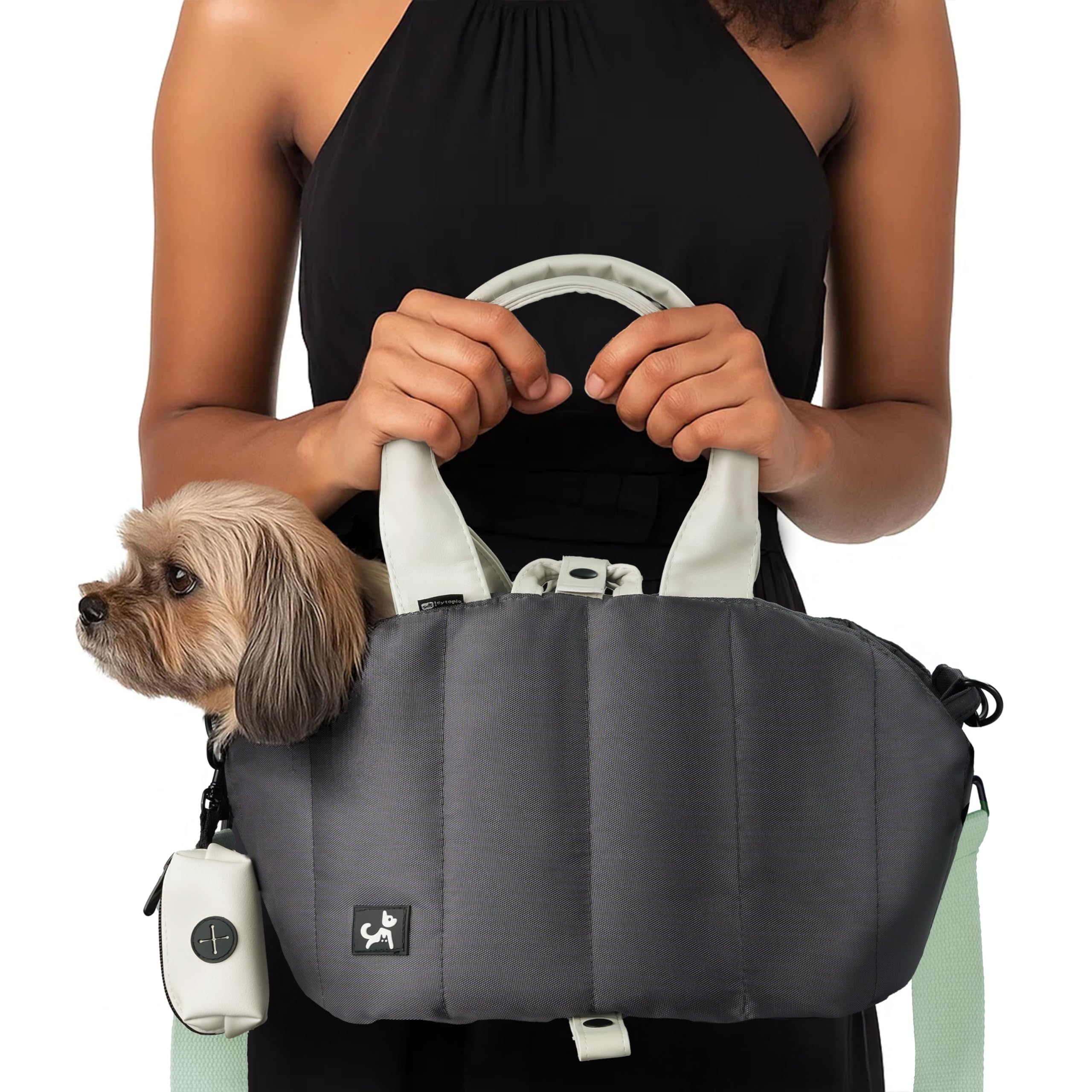 Sytopia small dog carrier purse front view showing compact travel-friendly design for daily use