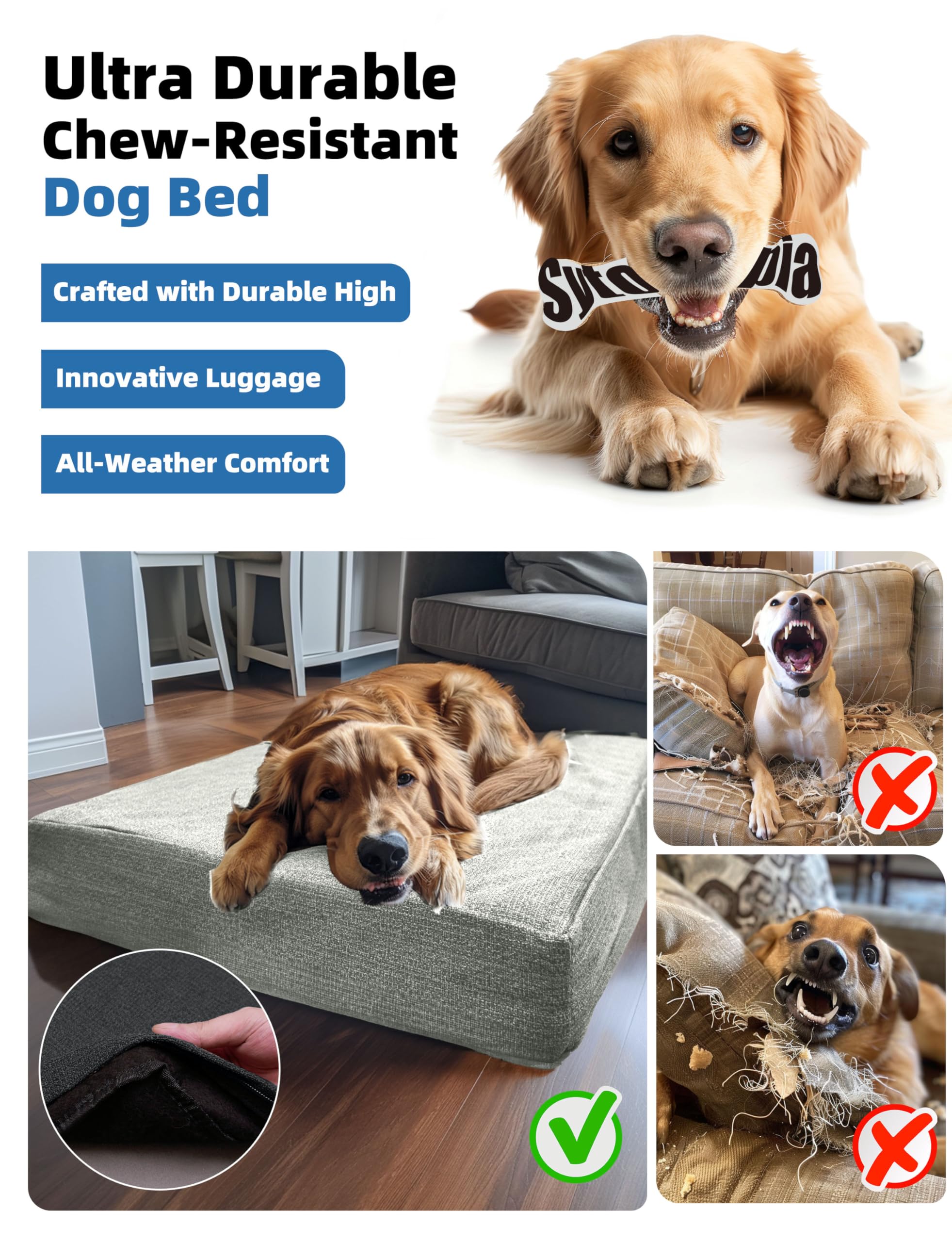 Sytopia soft non-toxic fabrics provide durable comfort for pets