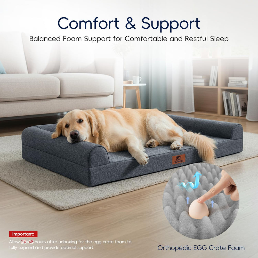 Sytopia three-sided bolster sofa-style design for head and neck comfort.
