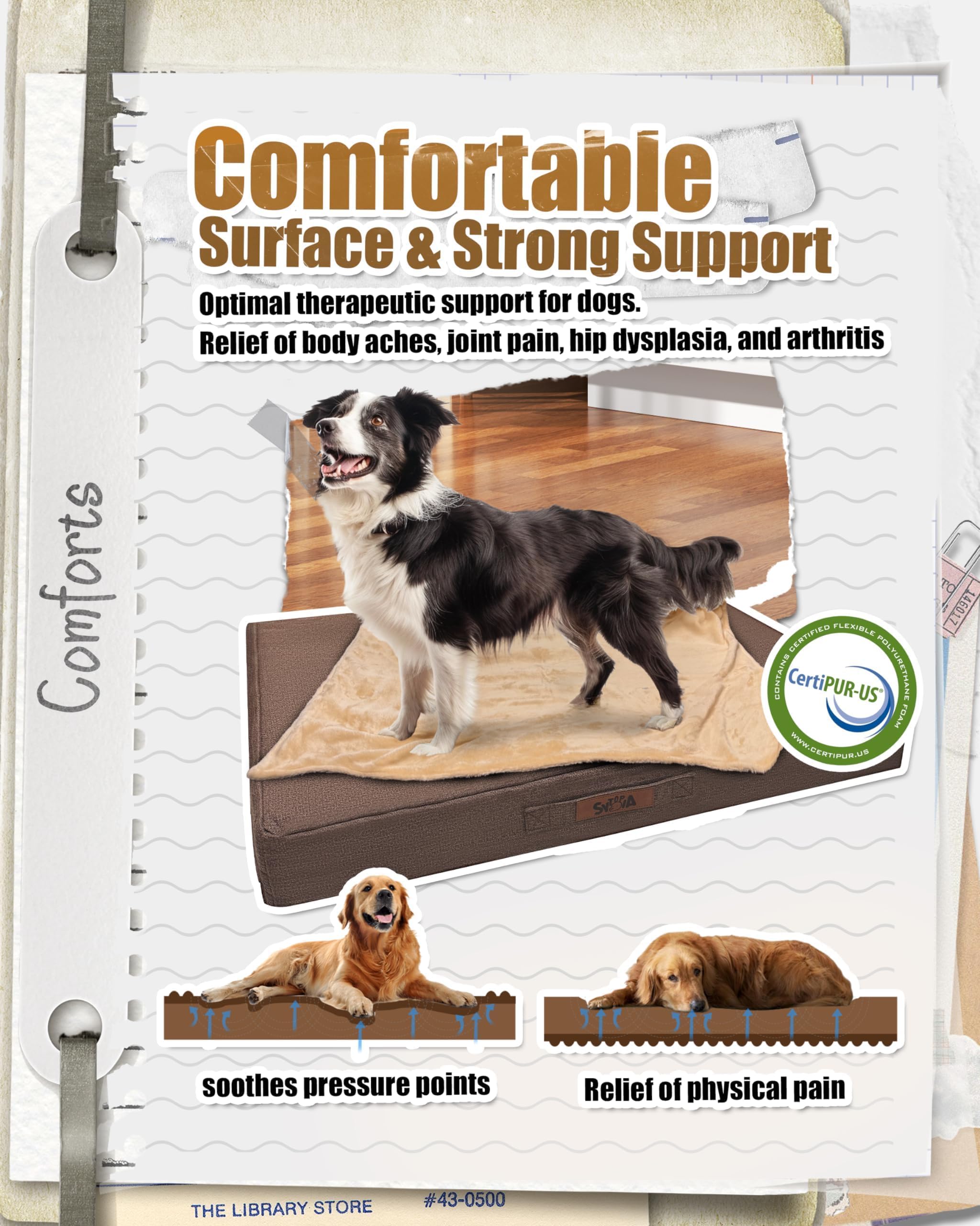 Sytopia waterproof cover dog bed protecting foam and enabling easy cleaning