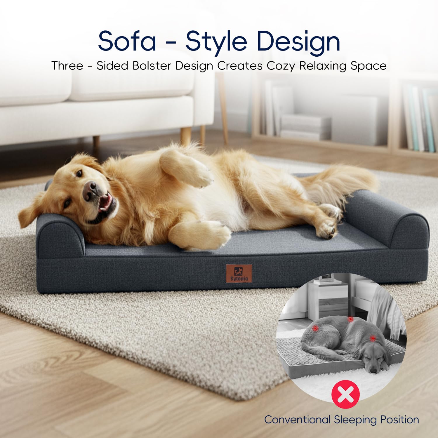 Sytopia waterproof inner liner guards foam from drool and spills.