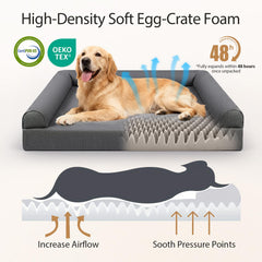 Sytopia XL bed holds dogs up to 100 lbs for lasting comfort.