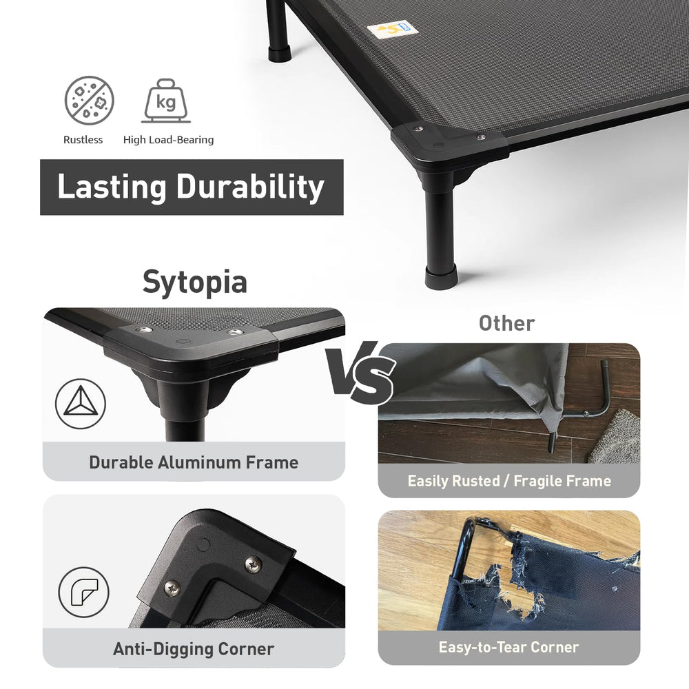 Sytopia xl dog bed dimensions emphasize spacious, supportive area for large breeds.