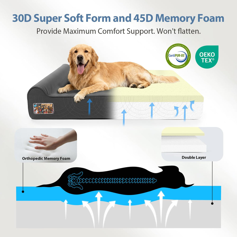 Sytopia XXL 50 memory foam mattress contours to joints for improved comfort.