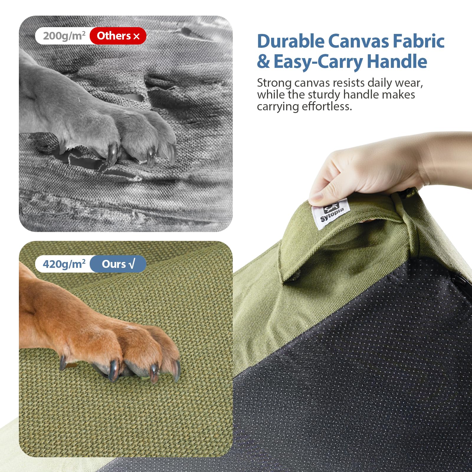 Sytopia XXL dimensions 50x34x10 show roomy interior for large dogs