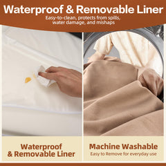Sytopia XXL waterproof liner protects mattress from spills