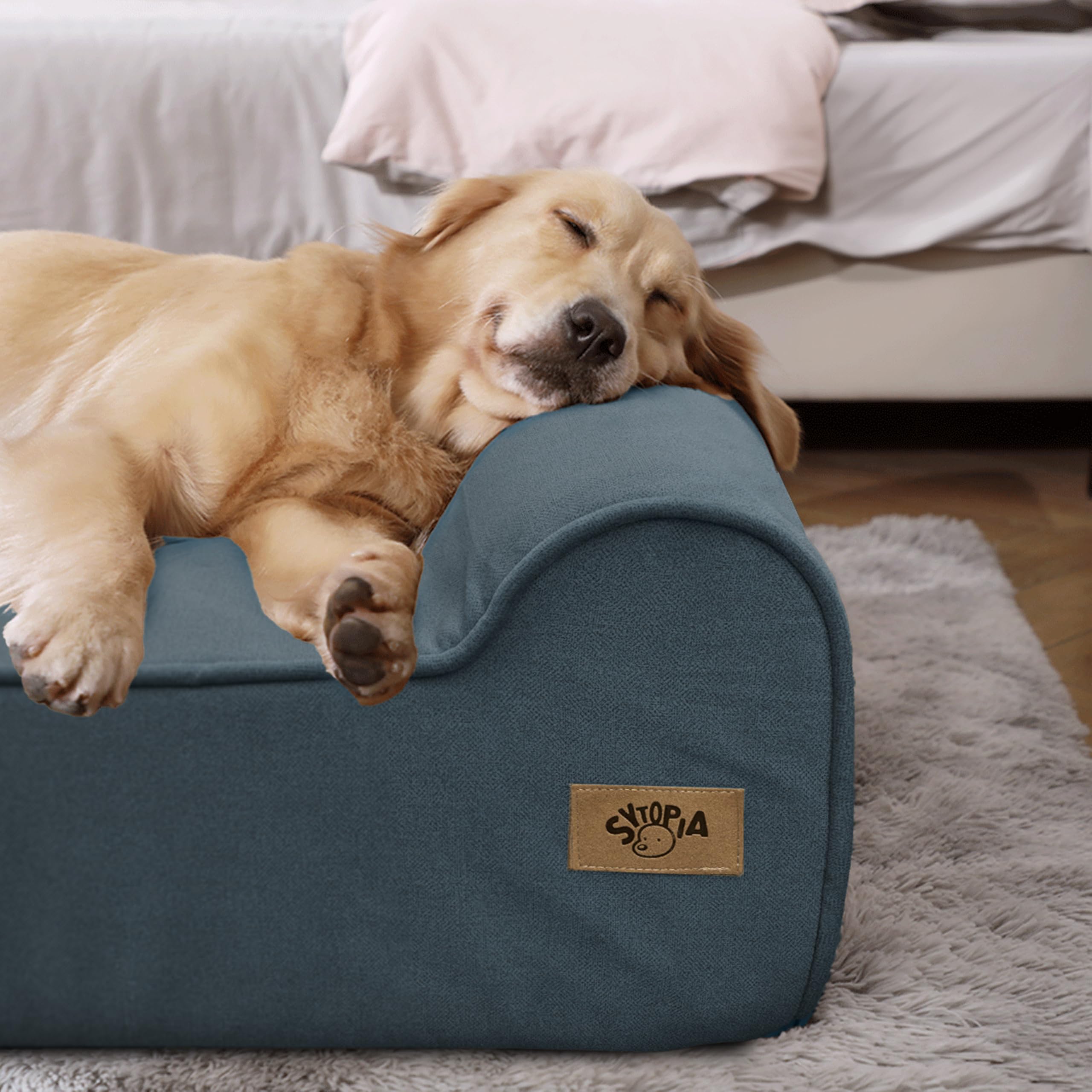 Sytopia non-slip bottom portrait ensuring bed stays in place on floors