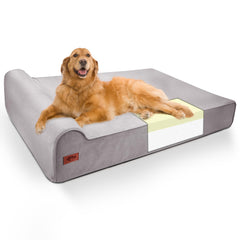 Sytopia XXL memory foam dog bed top view showing orthopedic support for large dogs