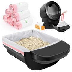 SZEE 120-pack waste bags in box packaging for easy access beside the litter box.