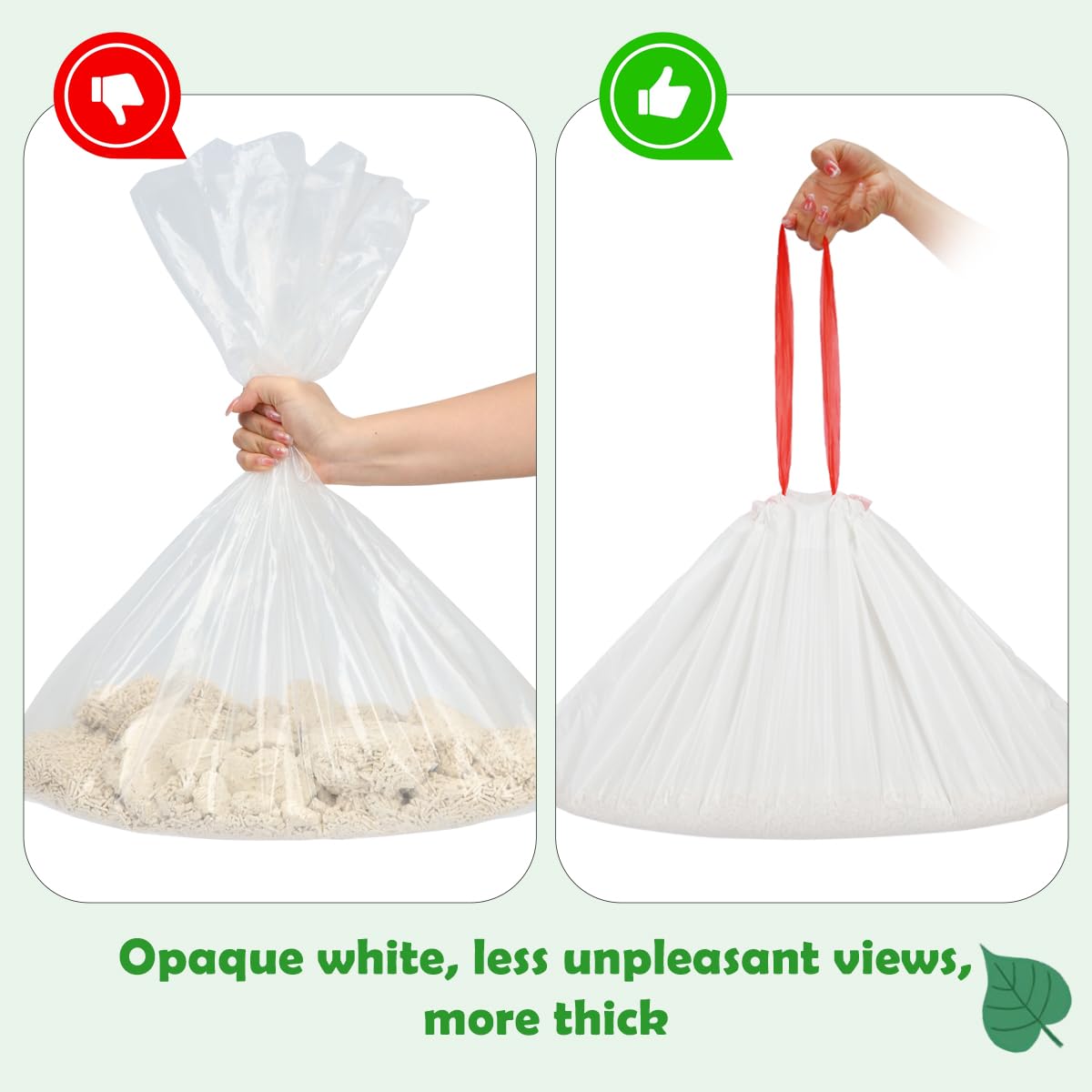 SZEE bag size 25x16 inches fits standard waste drawers.