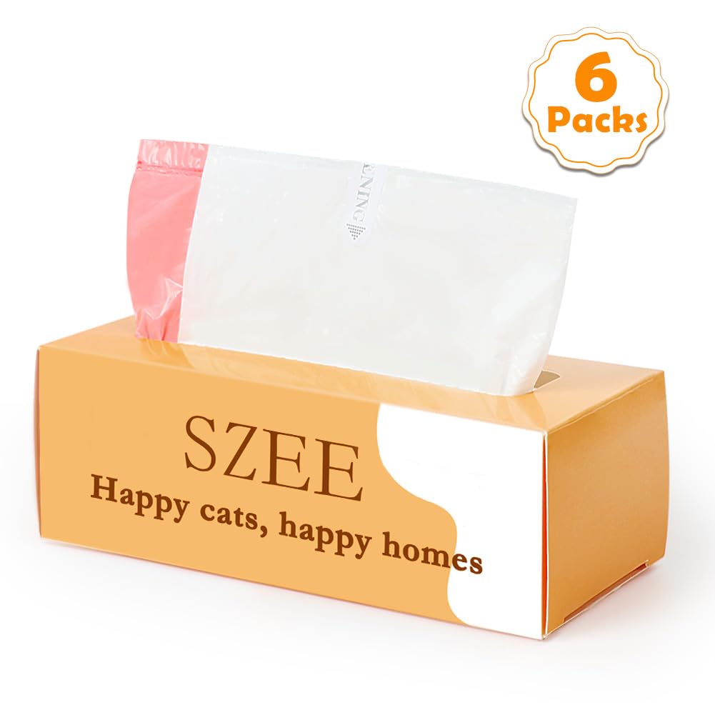 SZEE opaque white liners hide waste for a neater cleanup.