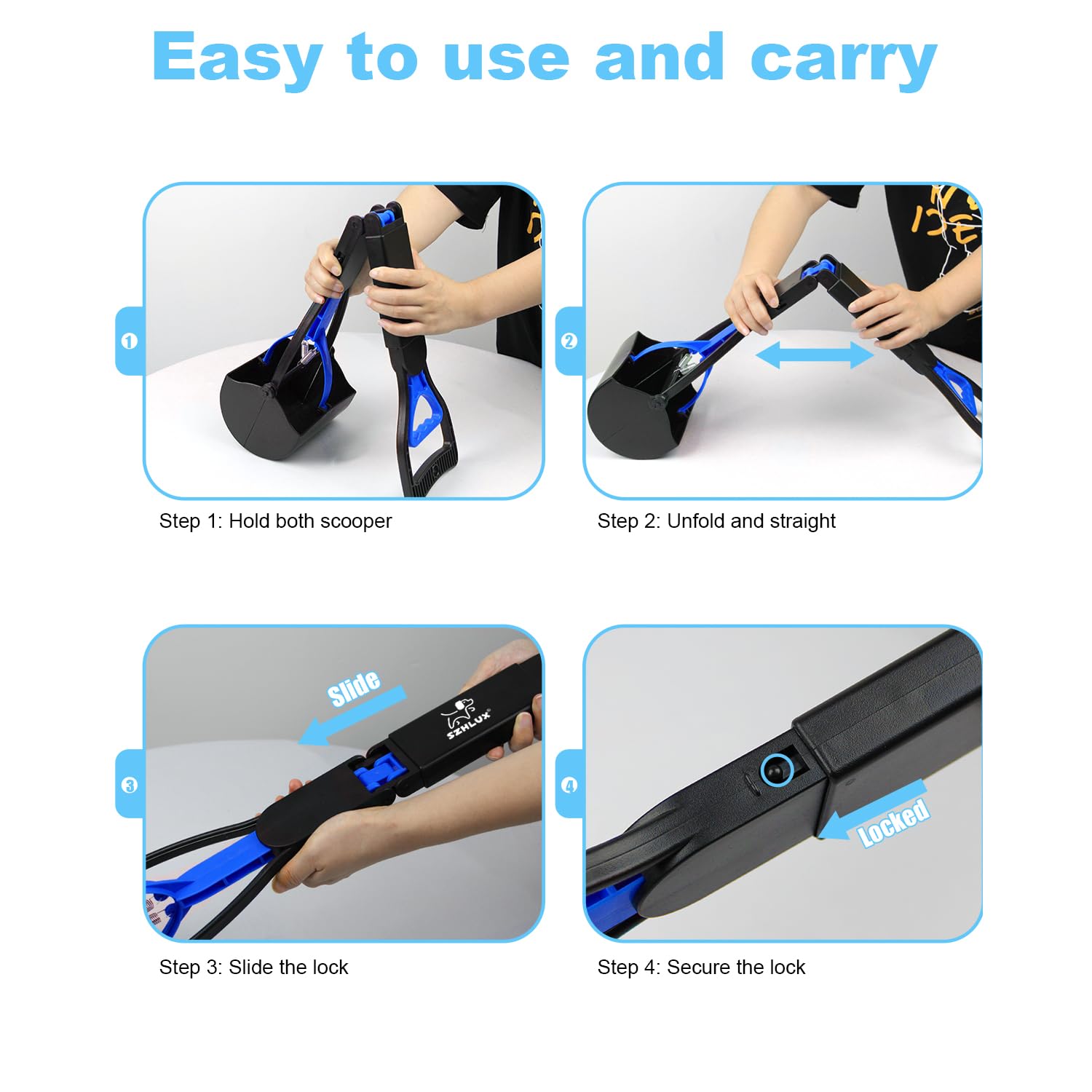 SZHLUX foldable design fits in bags for travel and outings.