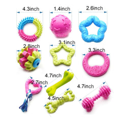 SZKOKUHO puppy ball toy encourages fetch and dental exercise for small breeds