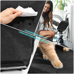 Szyuchen foldable dog car seat cover stored compactly in car trunk area