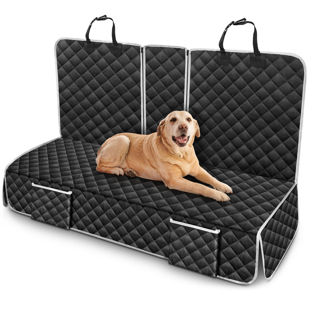 Szyuchen dog seat cover on Subaru Crosstrek backseat protects fur and spills.