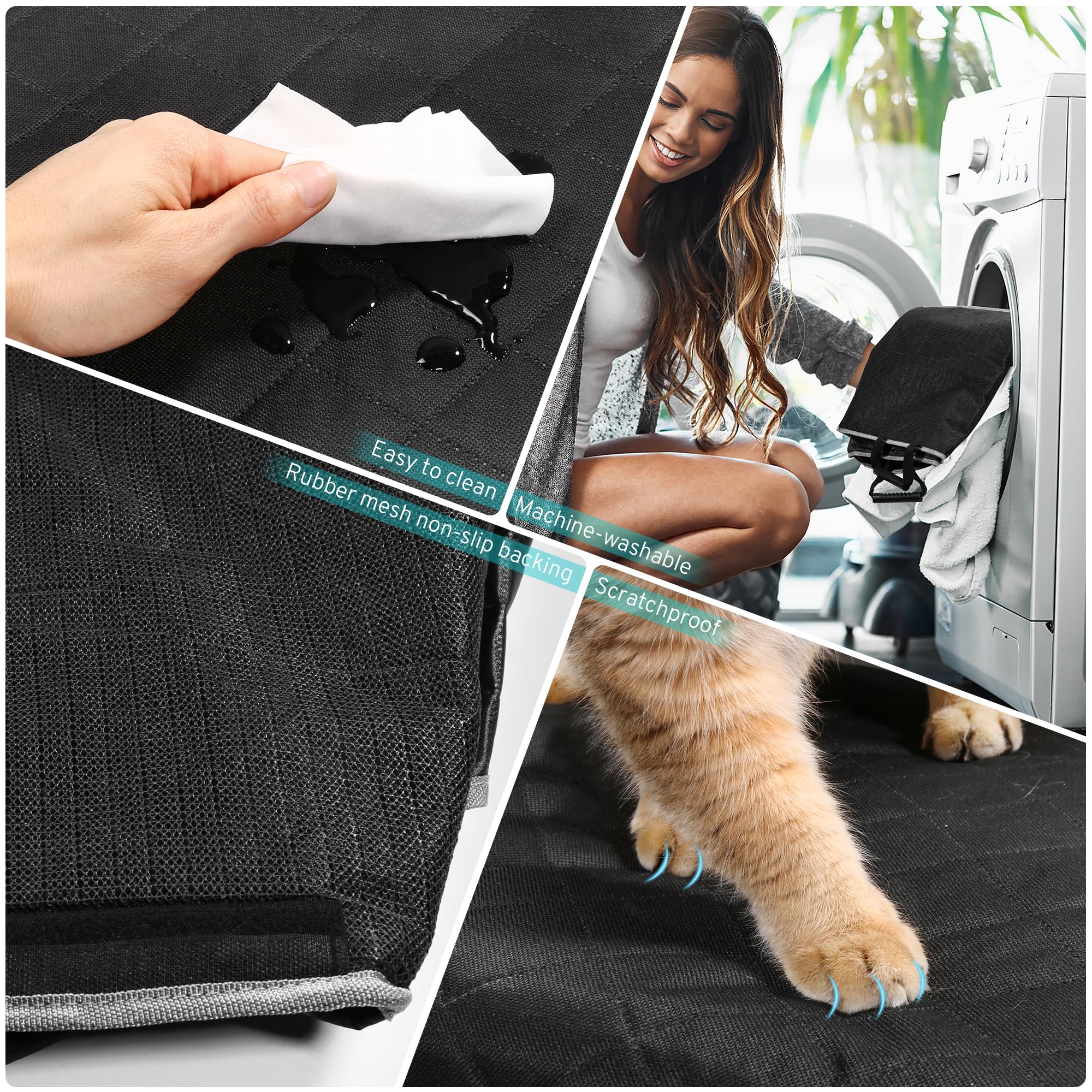szyuchen truck dog seat cover seatbelt openings allow safe restraints