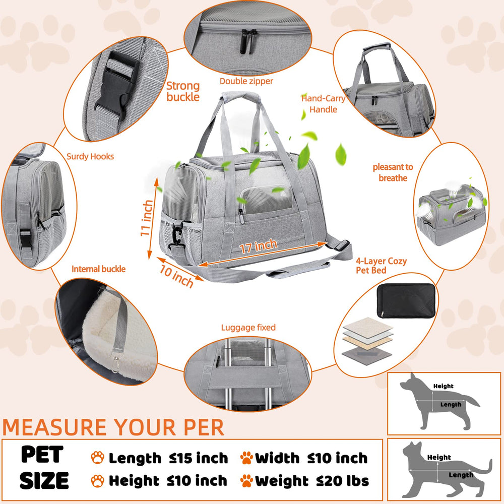 SZZJKJ foldable cat carrier stored away easily to save space between journeys