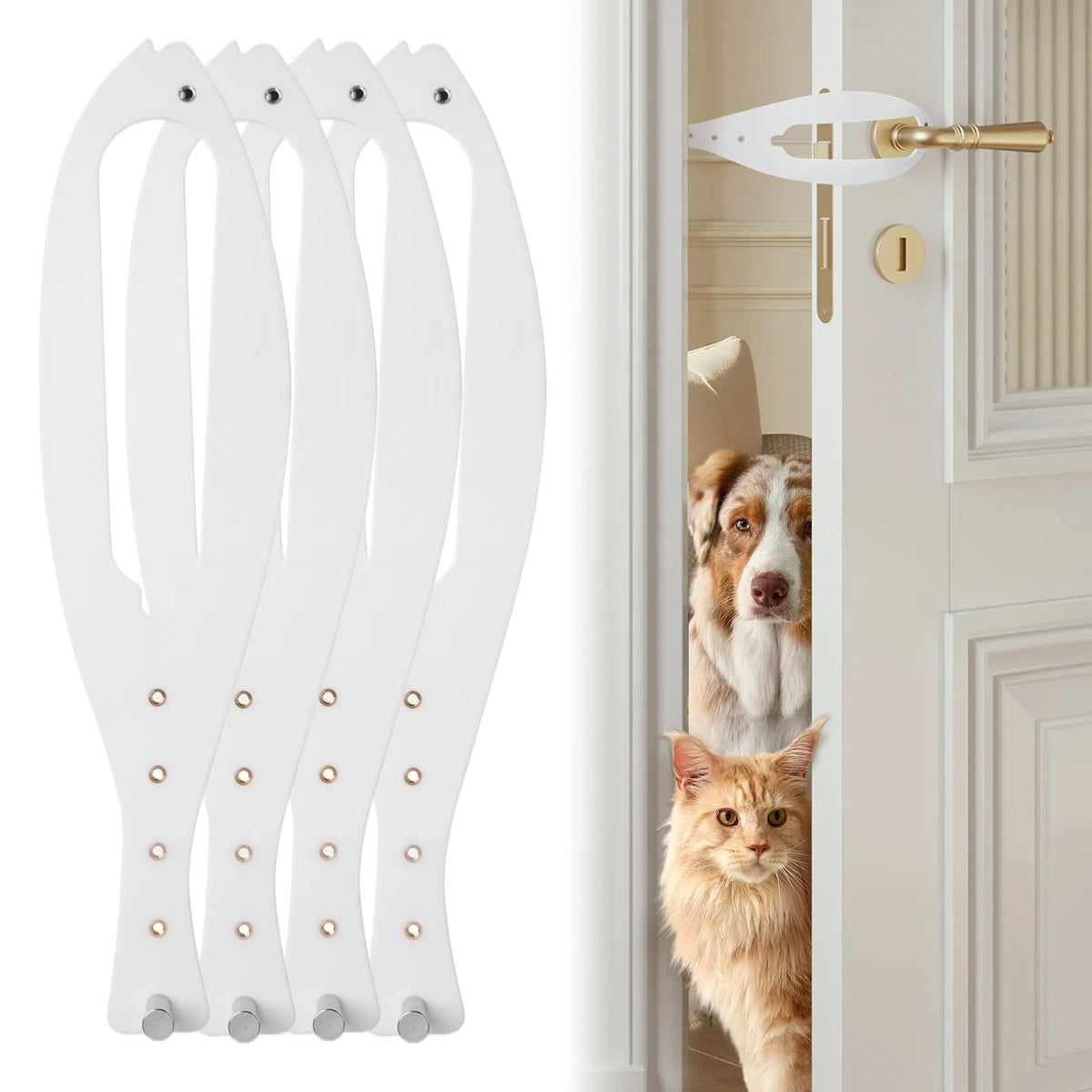 TGIOW cat door latch installation steps show quick setup for doors