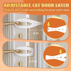 TGIOW cat door latch sturdy materials resist dog pushes and daily wear